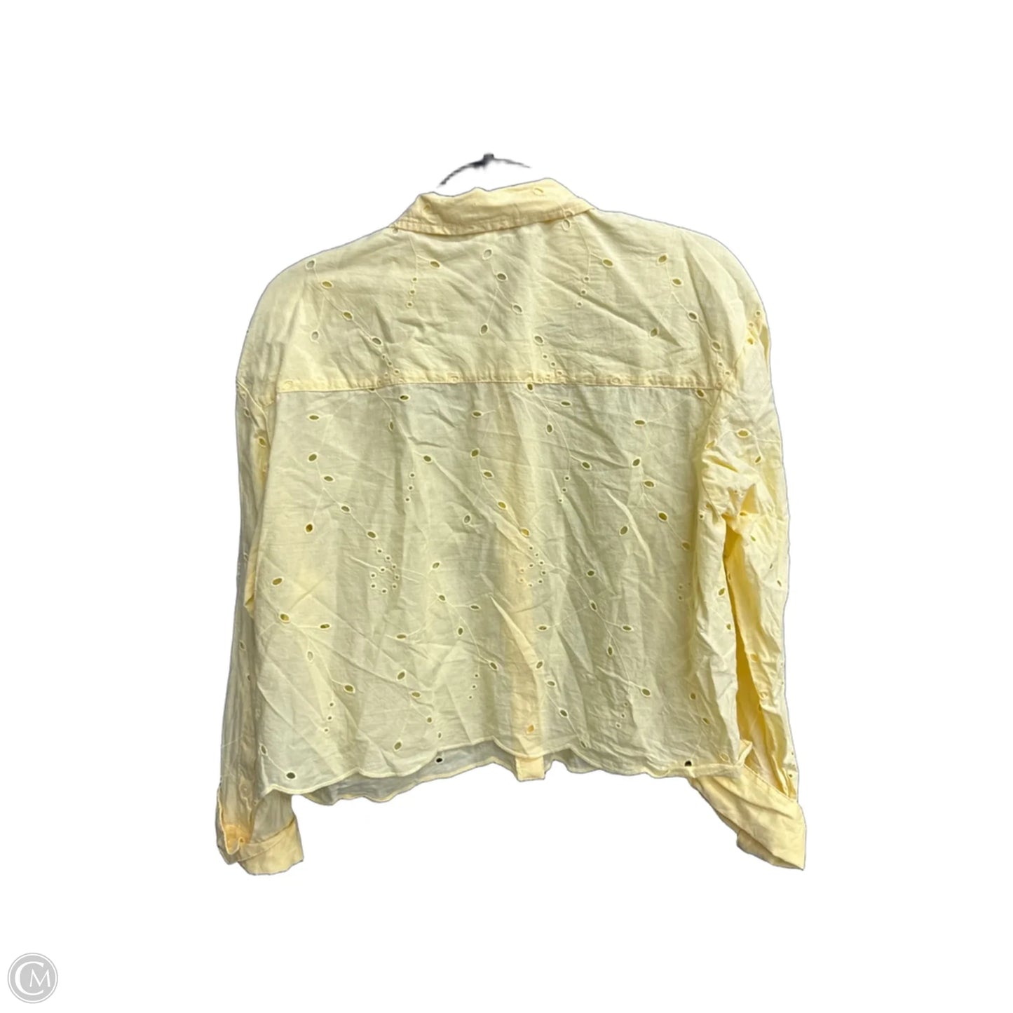 Top Long Sleeve By A New Day In Yellow, Size: M