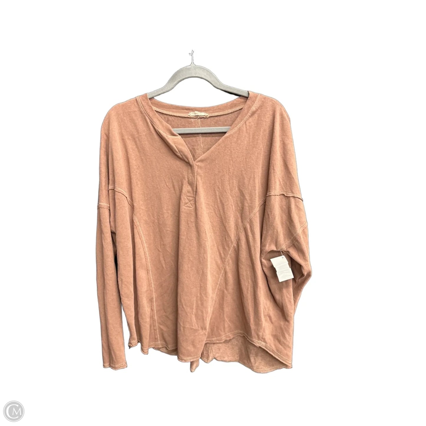 Top Long Sleeve Basic By Easel In Brown, Size: M