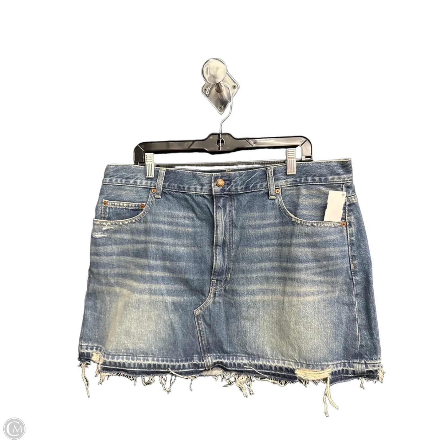 Skirt Mini & Short By Madewell In Blue Denim, Size: 12