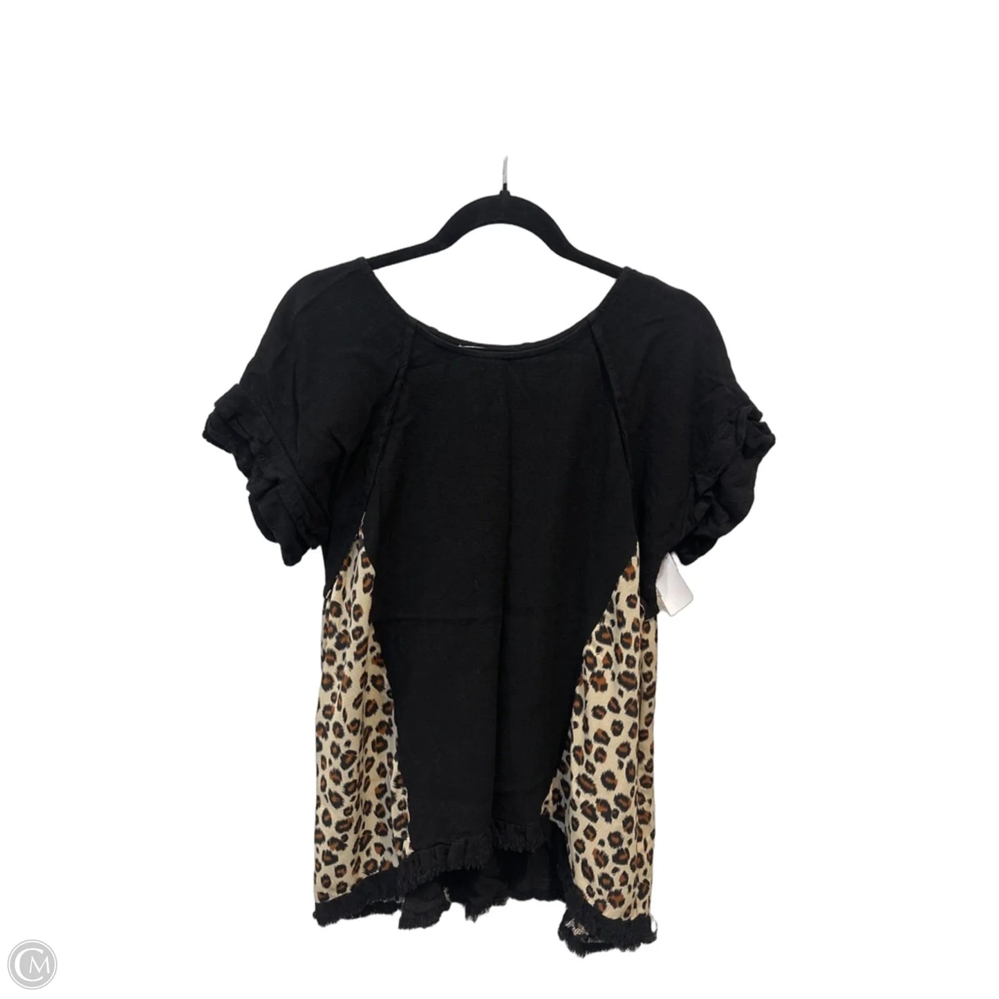 Top Short Sleeve By Umgee In Animal Print, Size: M