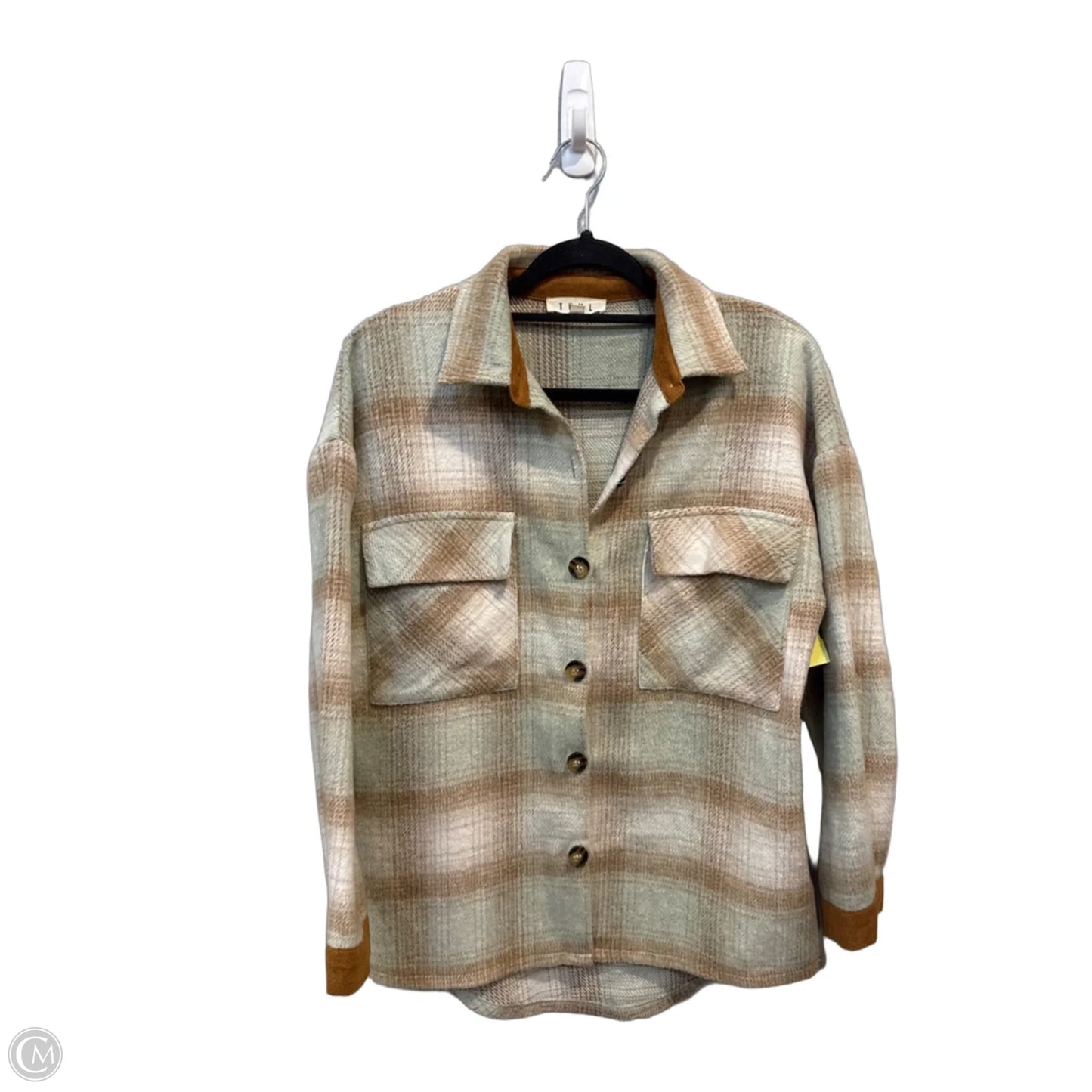 Jacket Fleece By Thml In Plaid Pattern, Size: S
