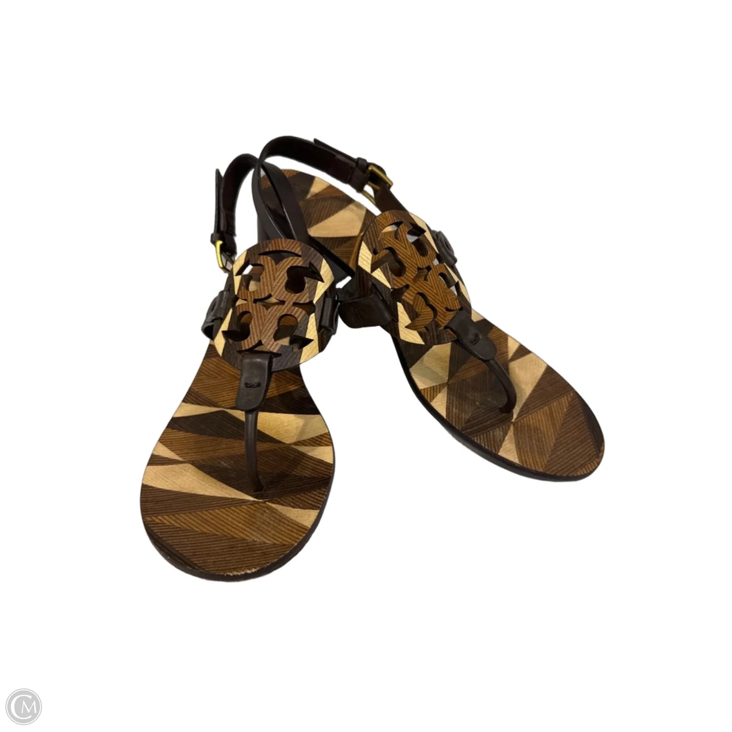 Sandals Designer By Tory Burch In Brown, Size: 9.5