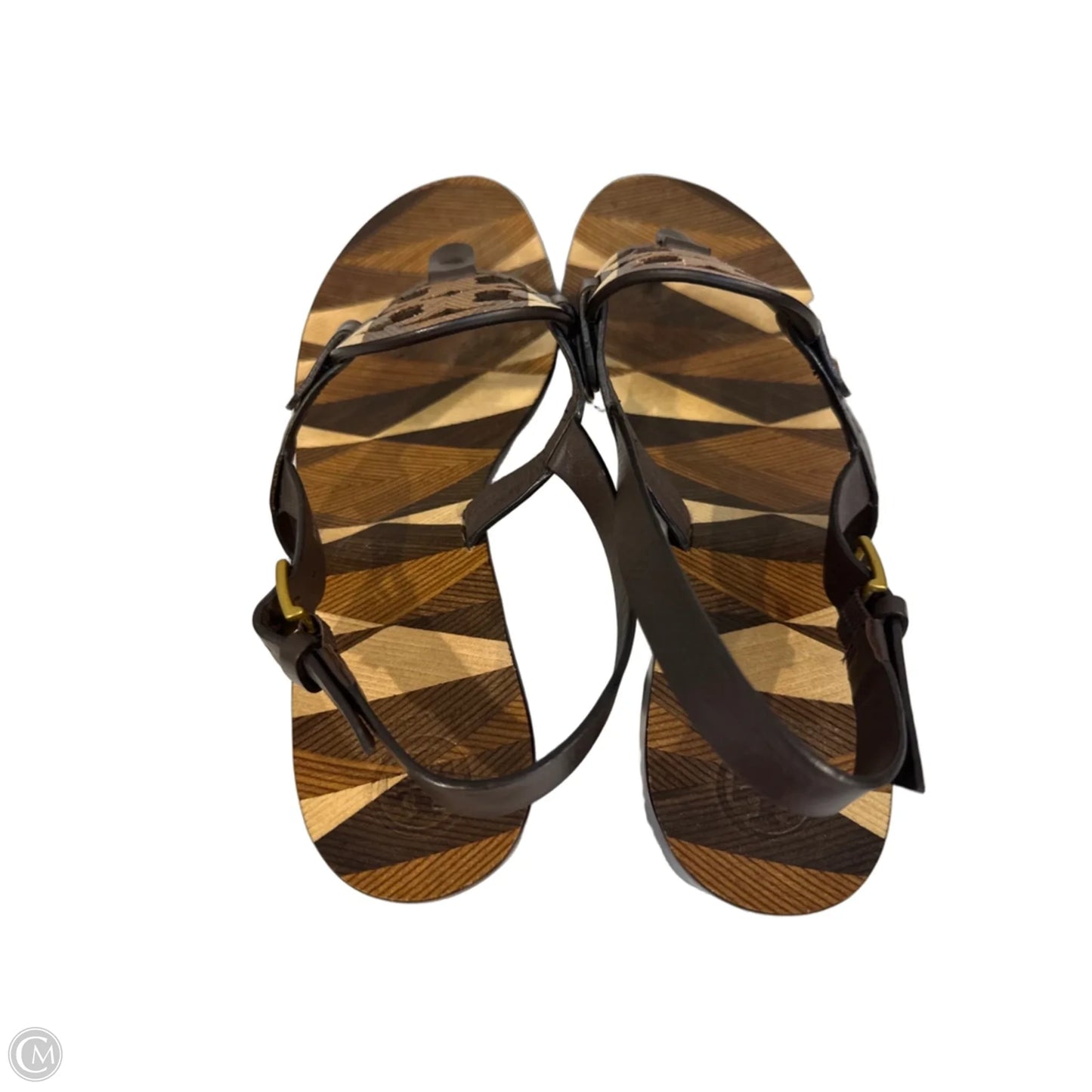 Sandals Designer By Tory Burch In Brown, Size: 9.5