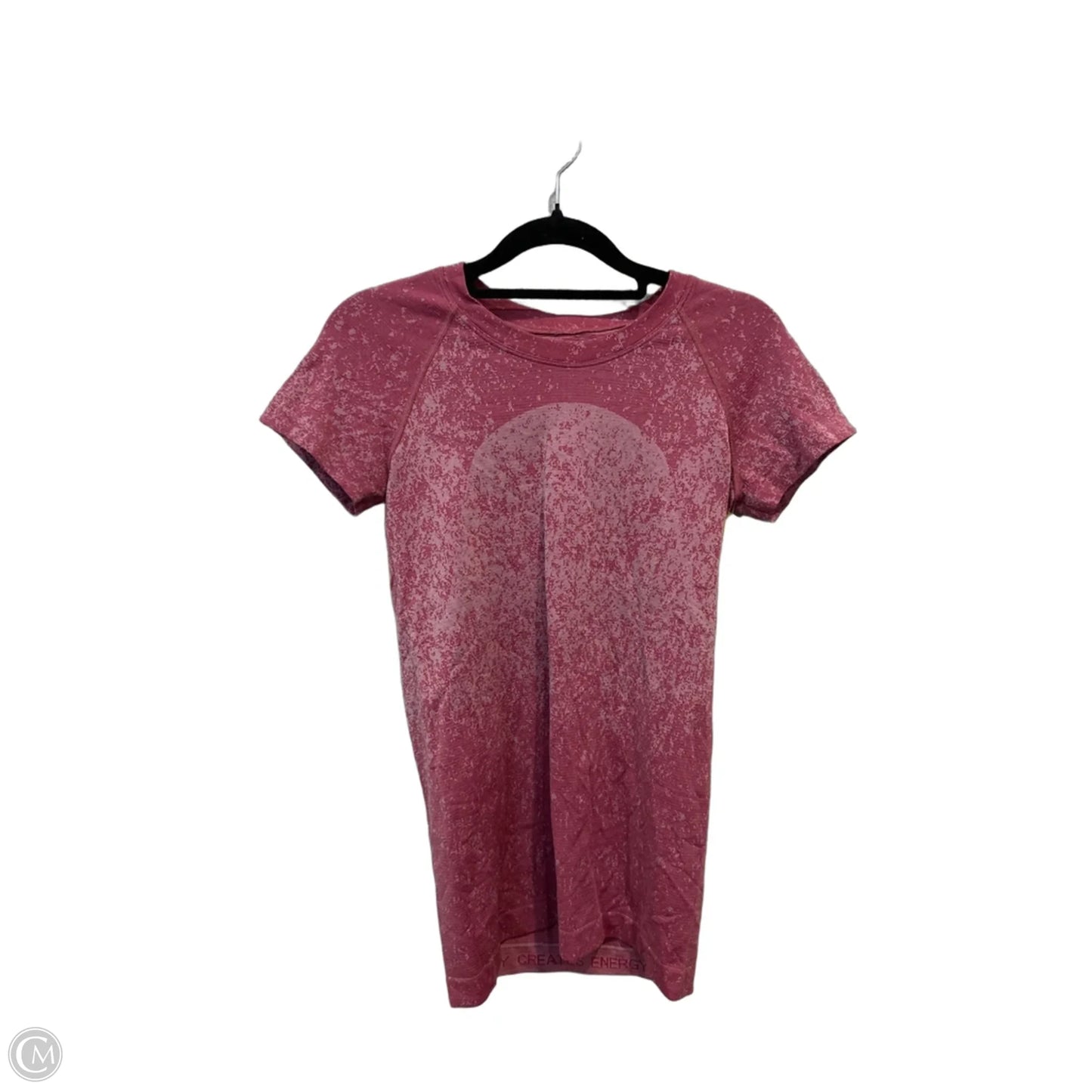 Athletic Top Short Sleeve By Lululemon In Pink, Size: S