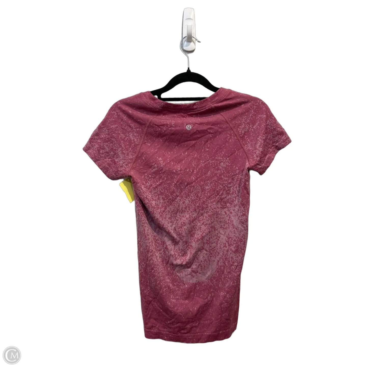 Athletic Top Short Sleeve By Lululemon In Pink, Size: S