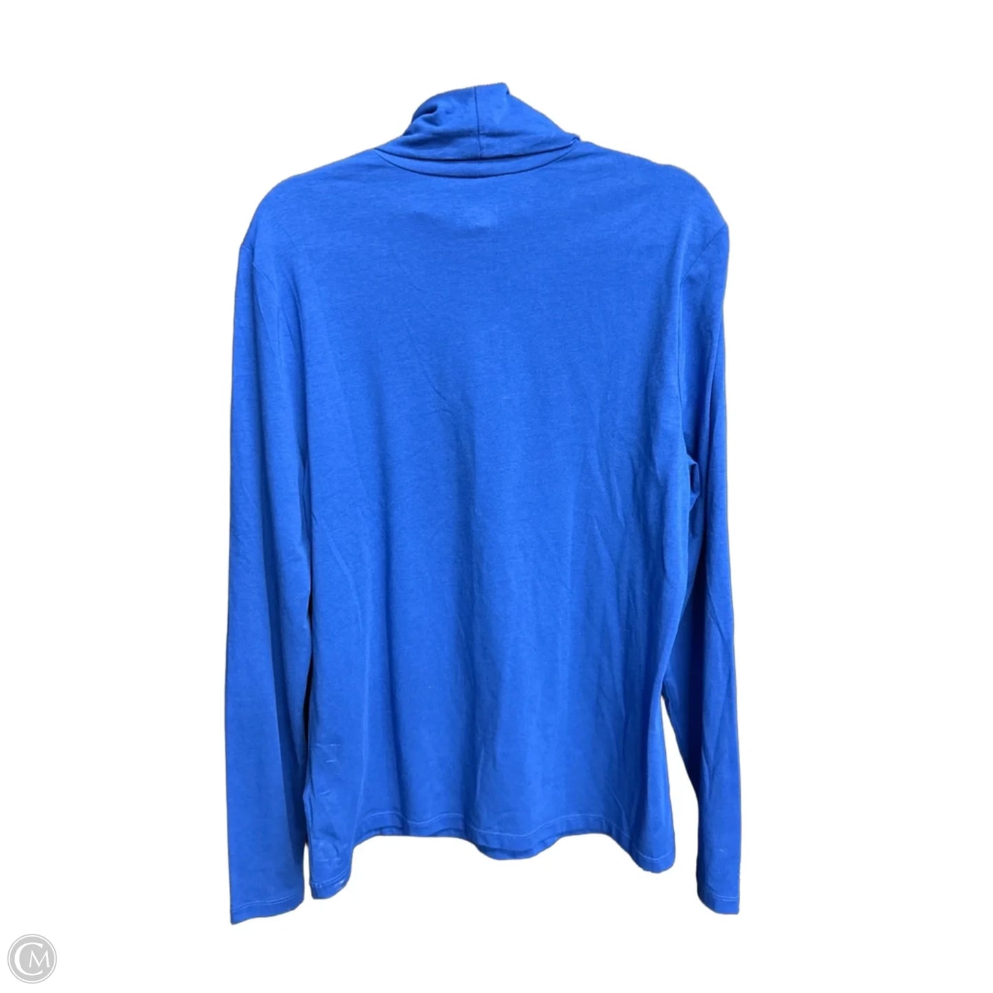 Top Long Sleeve By Lands End In Blue, Size: L