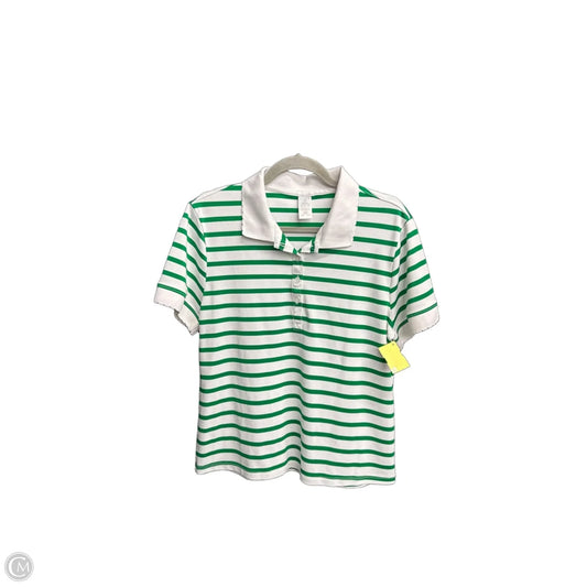 Athletic Top Short Sleeve By J. Crew In Striped Pattern, Size: L