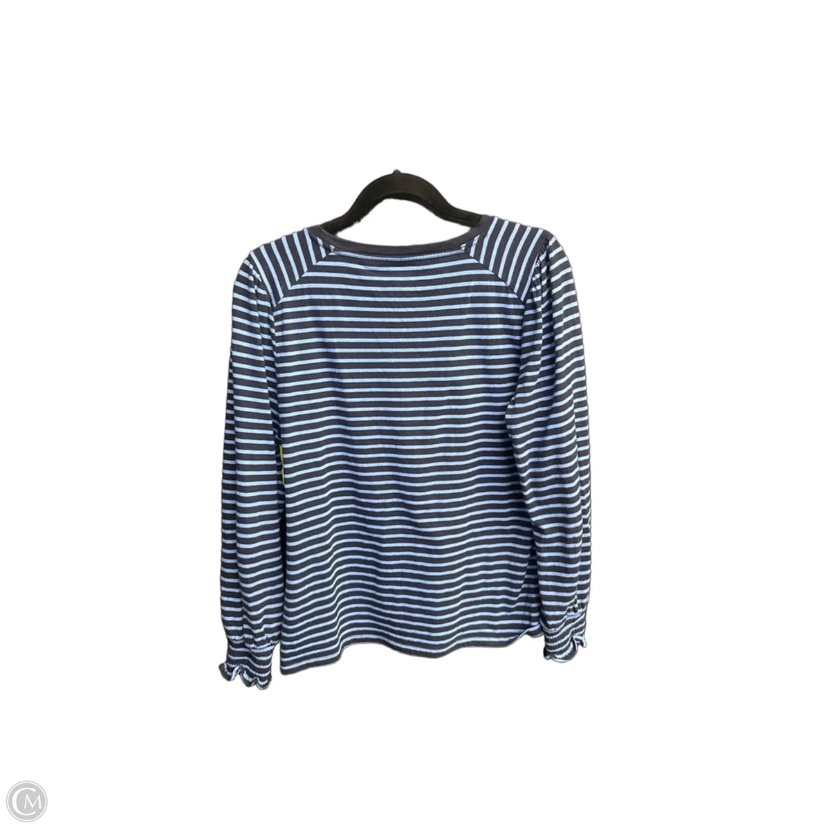 Top Long Sleeve By Talbots In Striped Pattern, Size: L