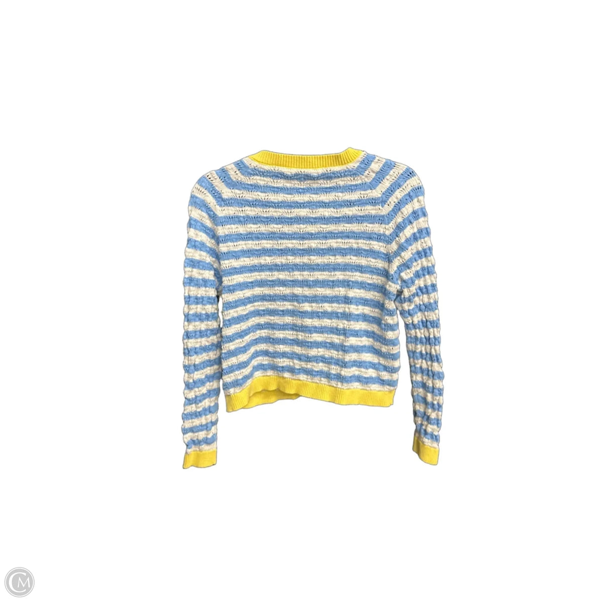 Sweater Cardigan By Clothes Mentor In Striped Pattern, Size: S