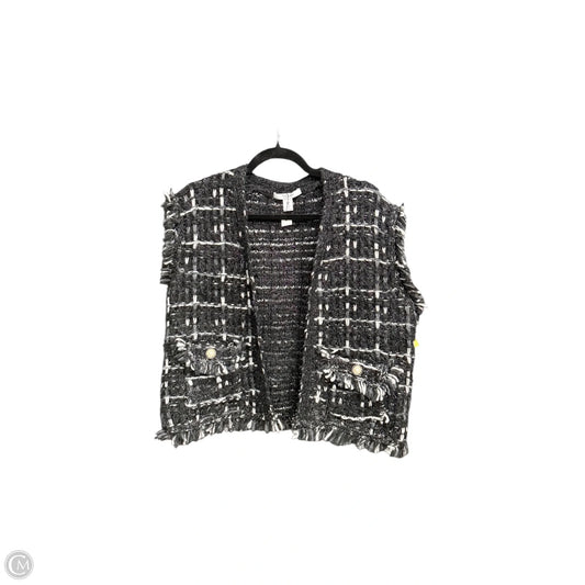 Vest Sweater By Anna & Ava In Black & White, Size: Osfm