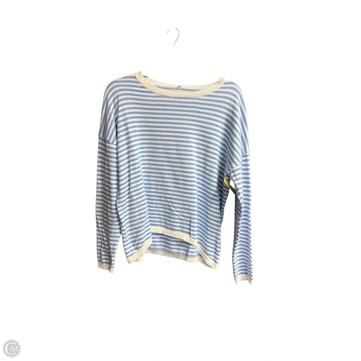 Top Long Sleeve By Clothes Mentor In Blue & White, Size: M