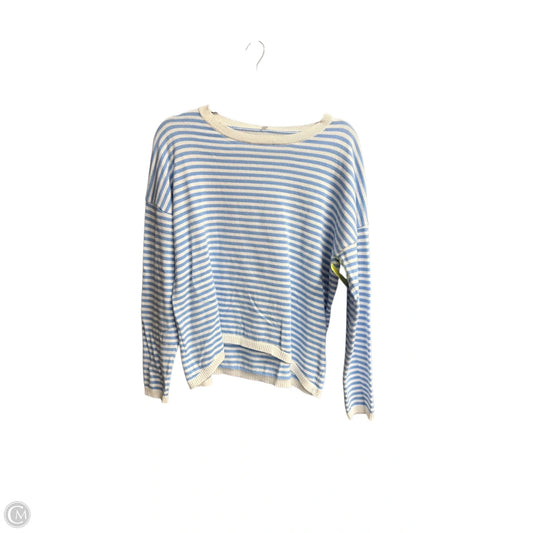 Top Long Sleeve By Clothes Mentor In Blue & White, Size: M