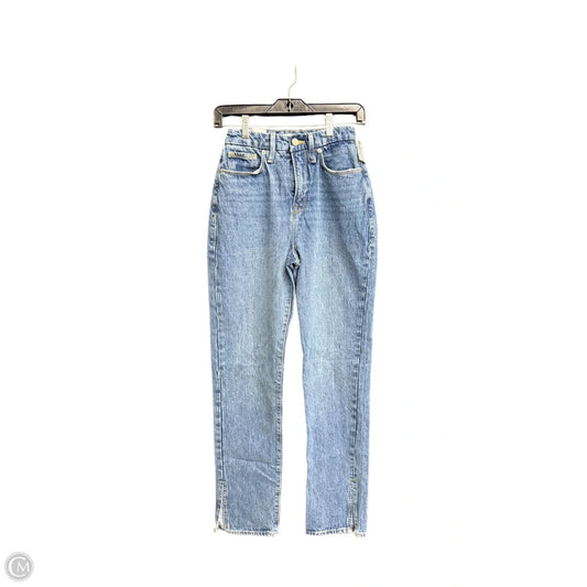 Jeans Straight By Good American In Blue Denim, Size: 0
