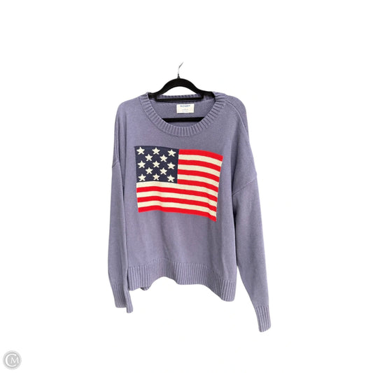 Sweater By Old Navy In Blue & Red & White, Size: XL