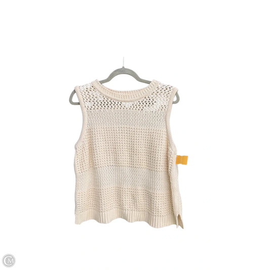 Vest Sweater By Universal Thread In Cream, Size: Xl