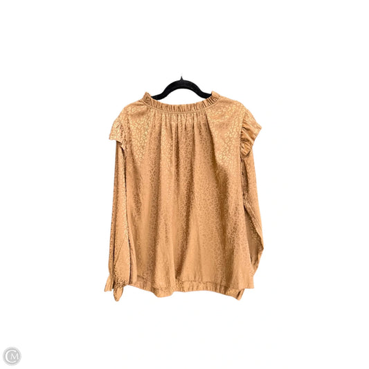 Top Long Sleeve By Clothes Mentor In Brown, Size: M