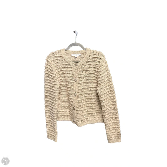 Sweater Cardigan By Loft In Tan, Size: L