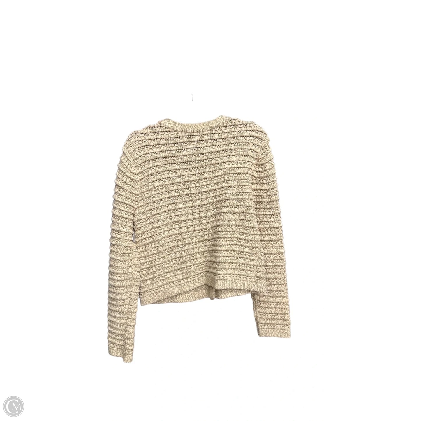 Sweater Cardigan By Loft In Tan, Size: L