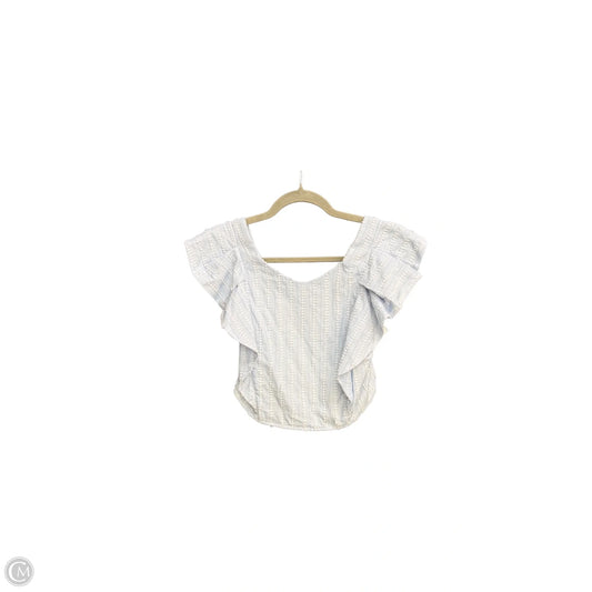 Top Sleeveless By Clothes Mentor In Blue & White, Size: S