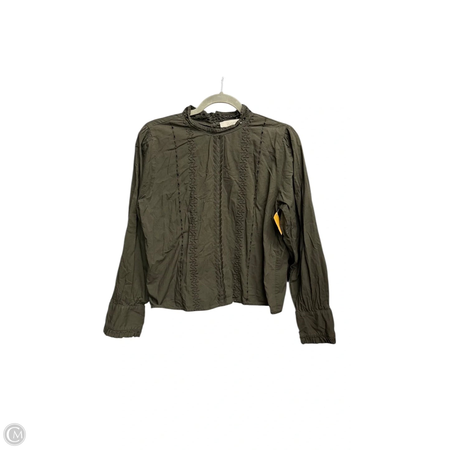Top Long Sleeve By Loft In Green, Size: M