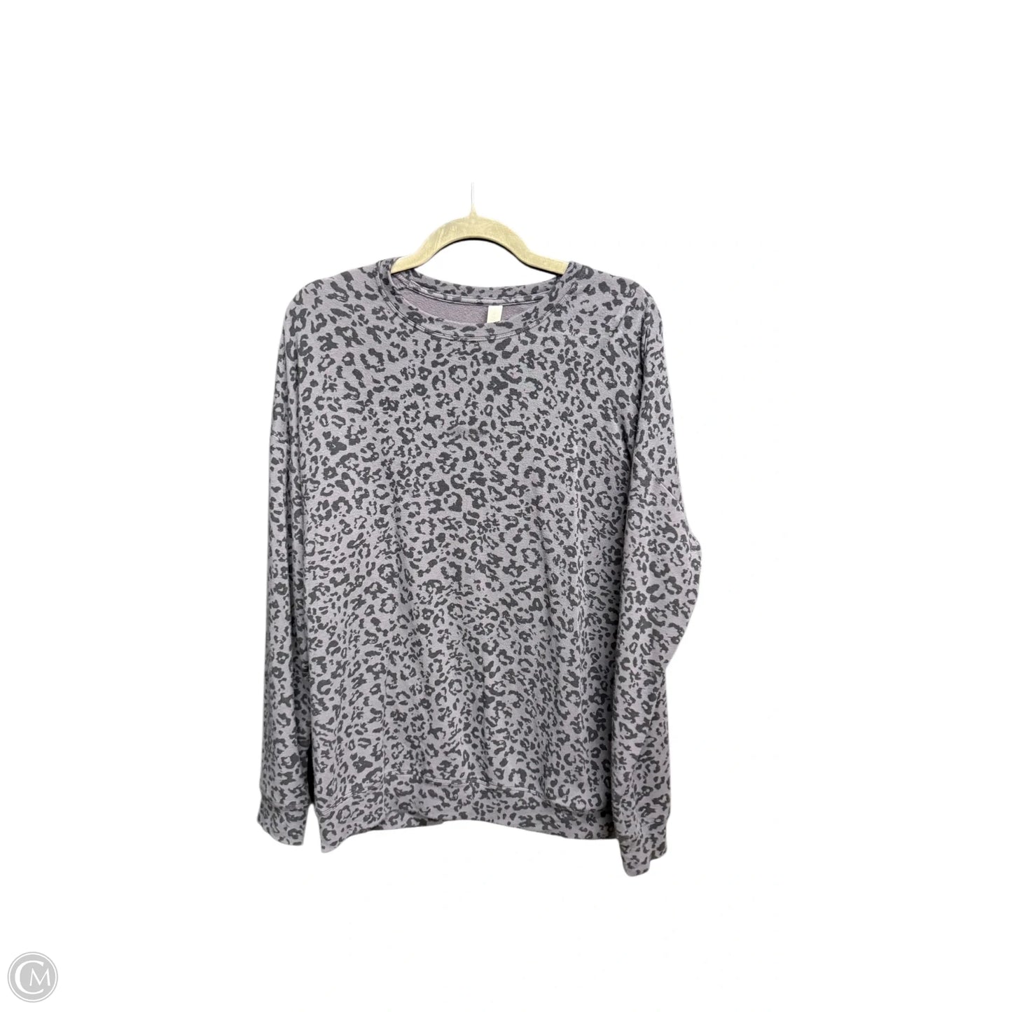 Athletic Top Long Sleeve Crewneck By Athleta In Leopard Print, Size: S