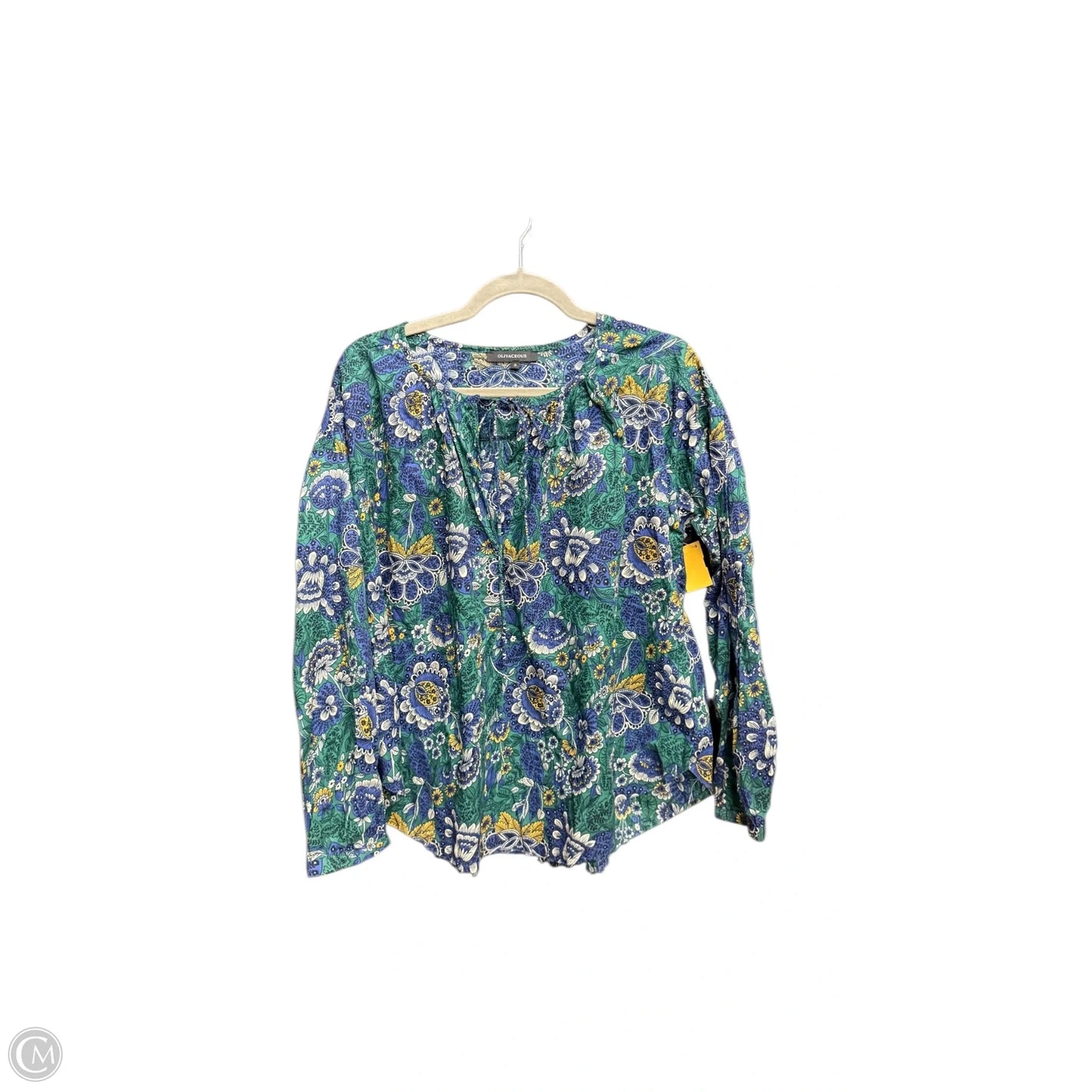 Top Long Sleeve By Olivaceous In Floral Print, Size: S
