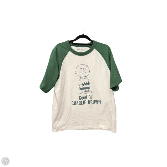 Top Short Sleeve By Clothes Mentor In Green & White, Size: S