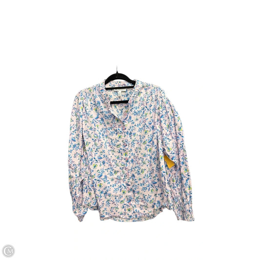 Blouse Long Sleeve By Jessica Simpson In Floral Print, Size: M