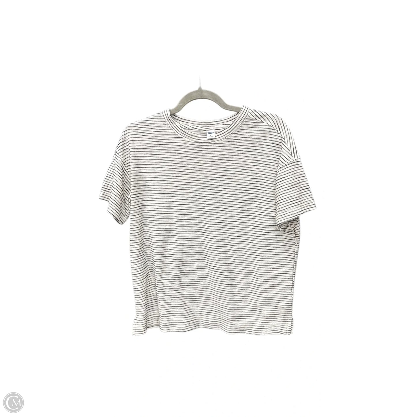 Top Short Sleeve By Old Navy In Black & White, Size: S