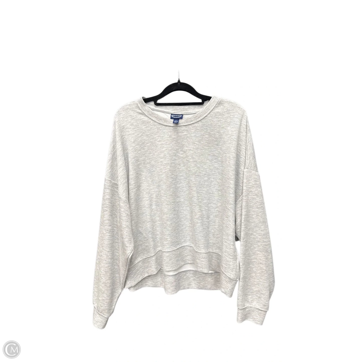 Sweatshirt Crewneck By Scoop In Grey, Size: L