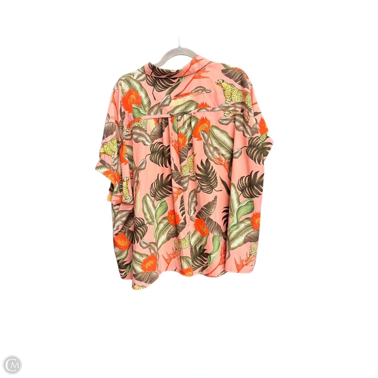 Blouse Short Sleeve By Umgee In Pink, Size: L