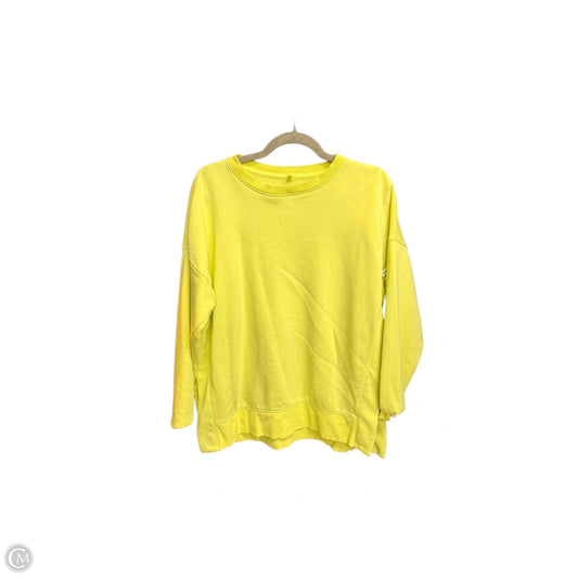 Sweatshirt Crewneck By Lou And Grey In Yellow, Size: S