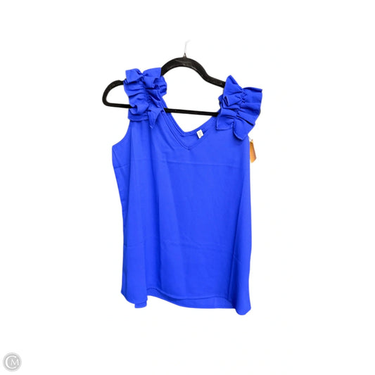Top Sleeveless By Zenana In Blue, Size: M