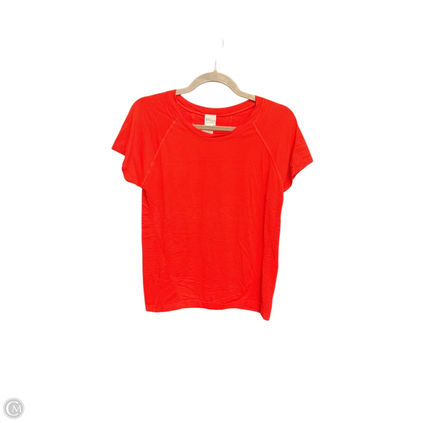 Athletic Top Short Sleeve By Athleta In Red, Size: L