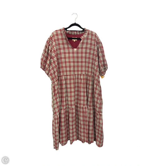 Dress Casual Short By Clothes Mentor In Plaid Pattern, Size: 3x