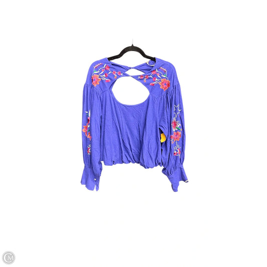 Top Long Sleeve By Free People In Purple, Size: M