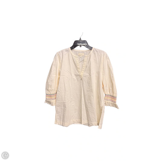 Top 3/4 Sleeve By Lou And Grey In Cream, Size: S