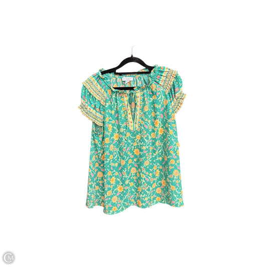 Top Short Sleeve By Current Air In Paisley Print, Size: M