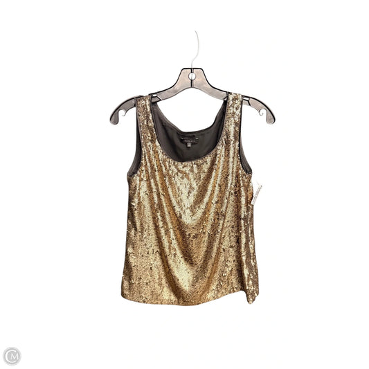 Top Sleeveless Designer By Lafayette 148 In Gold, Size: 2