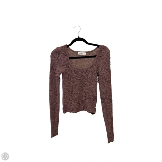 Top Long Sleeve By Natural Life In Brown, Size: S