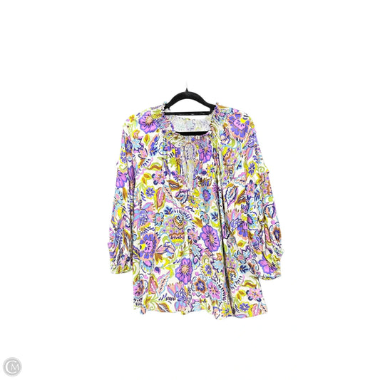 Top Long Sleeve By Another Love In Multi-colored, Size: S