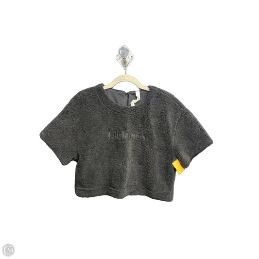 Athletic Top Short Sleeve By Lululemon In Black, Size: 10