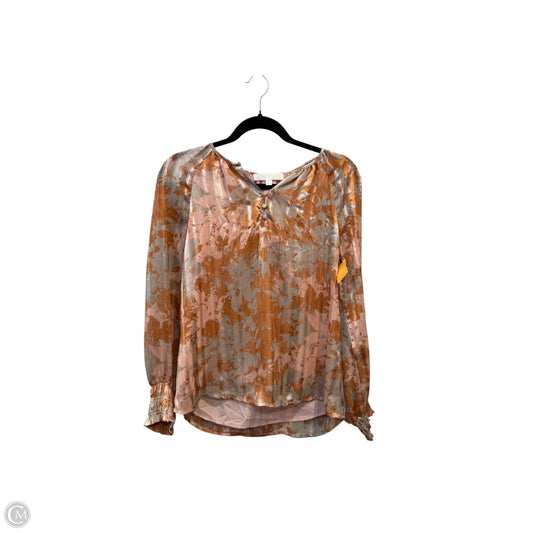 Top Long Sleeve By Adyson Parker In Orange & Pink, Size: Xs