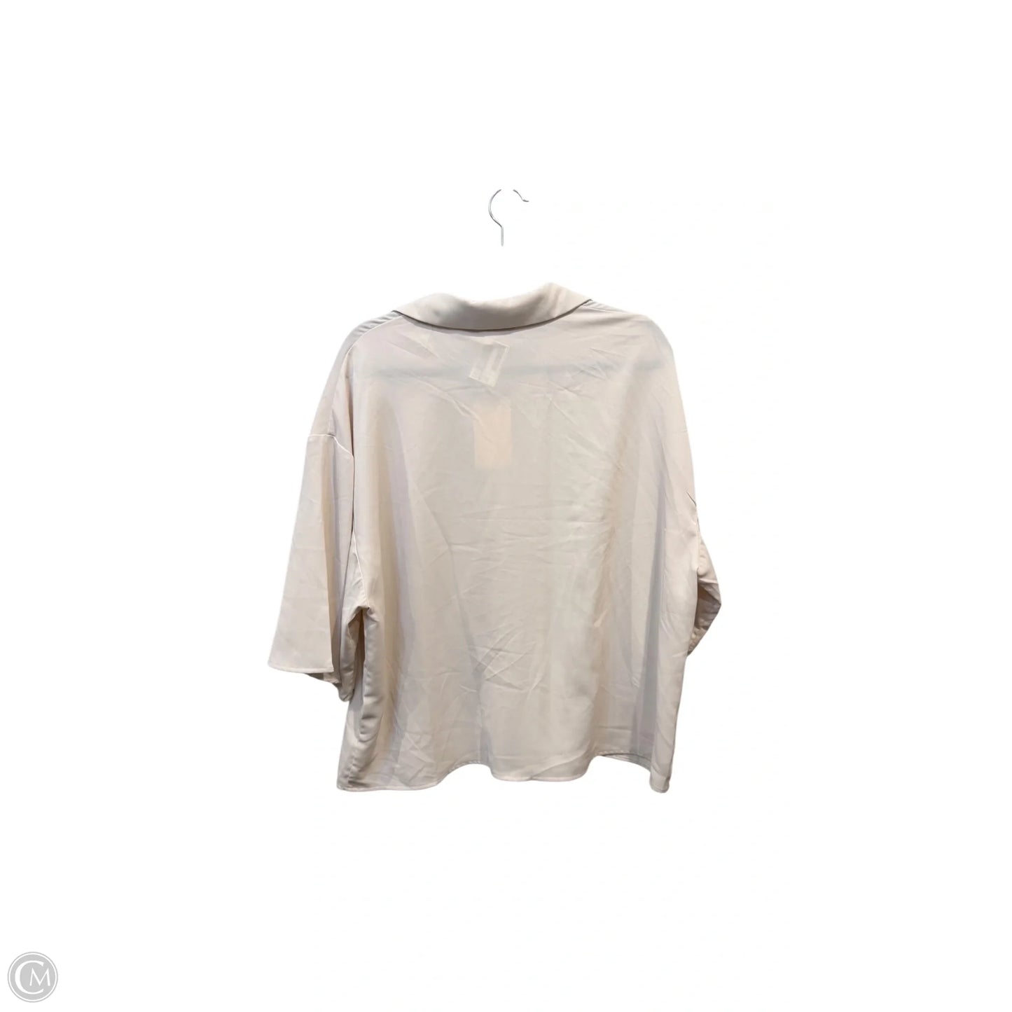 Top Short Sleeve By Entro In Ivory, Size: L