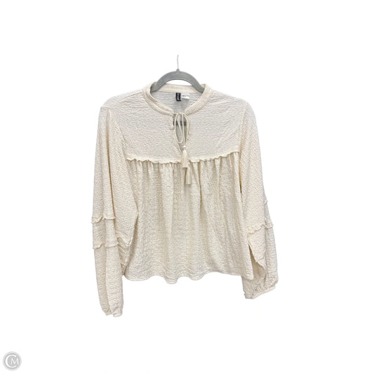 Top Long Sleeve By Divided In Cream, Size: S