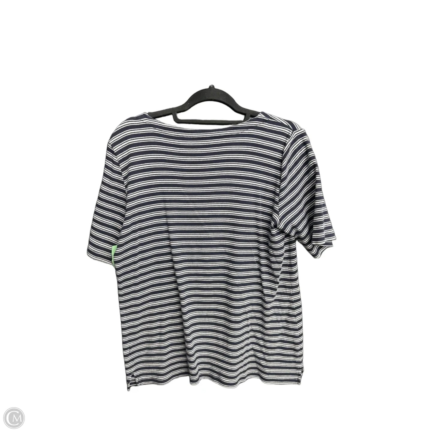 Top Short Sleeve By Talbots In Striped Pattern, Size: M