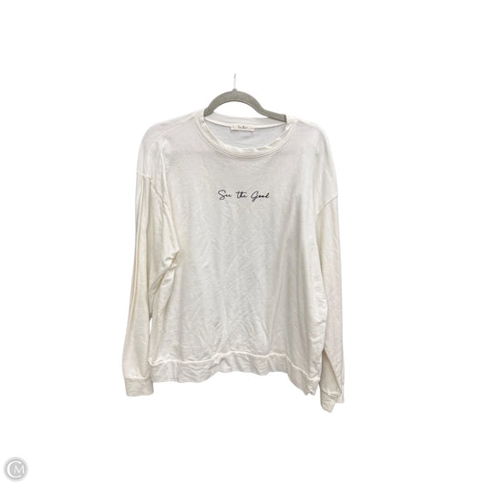 Top Long Sleeve By Tres Bien In White, Size: L