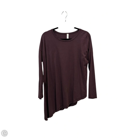 Athletic Top Long Sleeve Crewneck By Lululemon In Purple, Size: 8