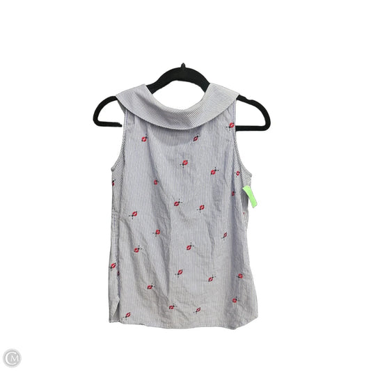Top Sleeveless By Talbots In Striped Pattern, Size: M