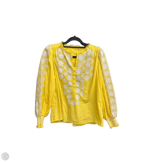 Top Long Sleeve By Gibson And Latimer In Yellow, Size: M